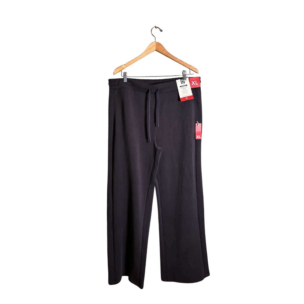 Members Mark Womens Sandwash Wide Leg Pants Charcoal Gray XL NWT High Rise Soft